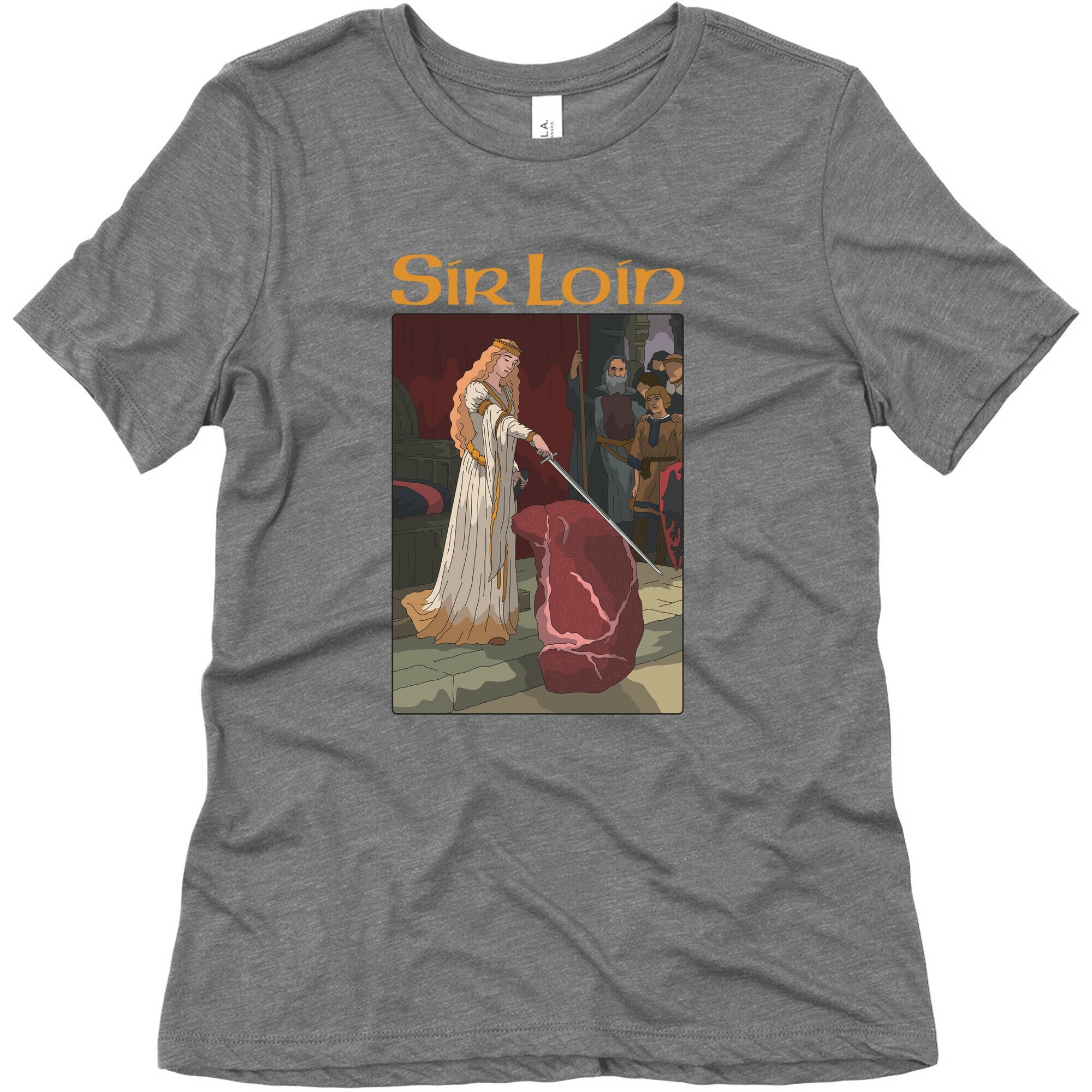 Sir Loin Steak Meme Cartoon Womens Triblend Tee