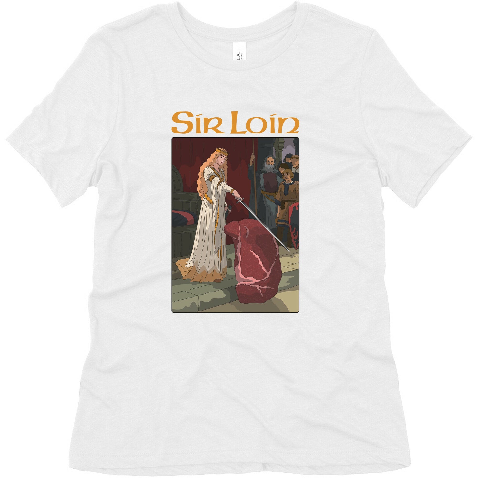 Sir Loin Steak Meme Cartoon Womens Triblend Tee