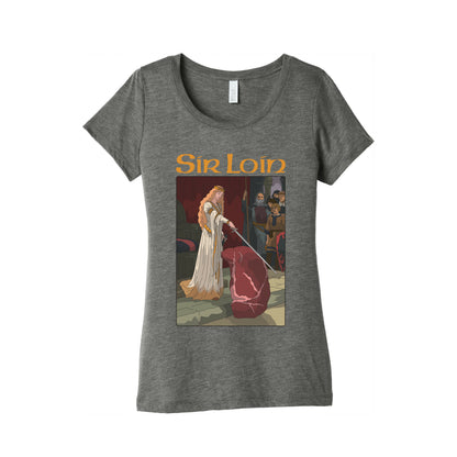 Sir Loin Steak Meme Cartoon Womens Triblend Tee