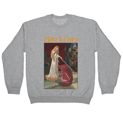 Sir Loin Steak Meme Cartoon Crewneck Sweatshirt