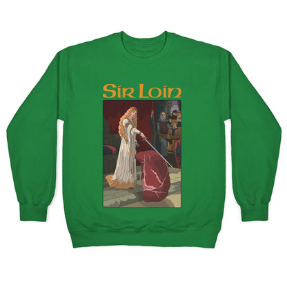 Sir Loin Steak Meme Cartoon Crewneck Sweatshirt