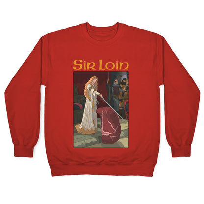 Sir Loin Steak Meme Cartoon Crewneck Sweatshirt