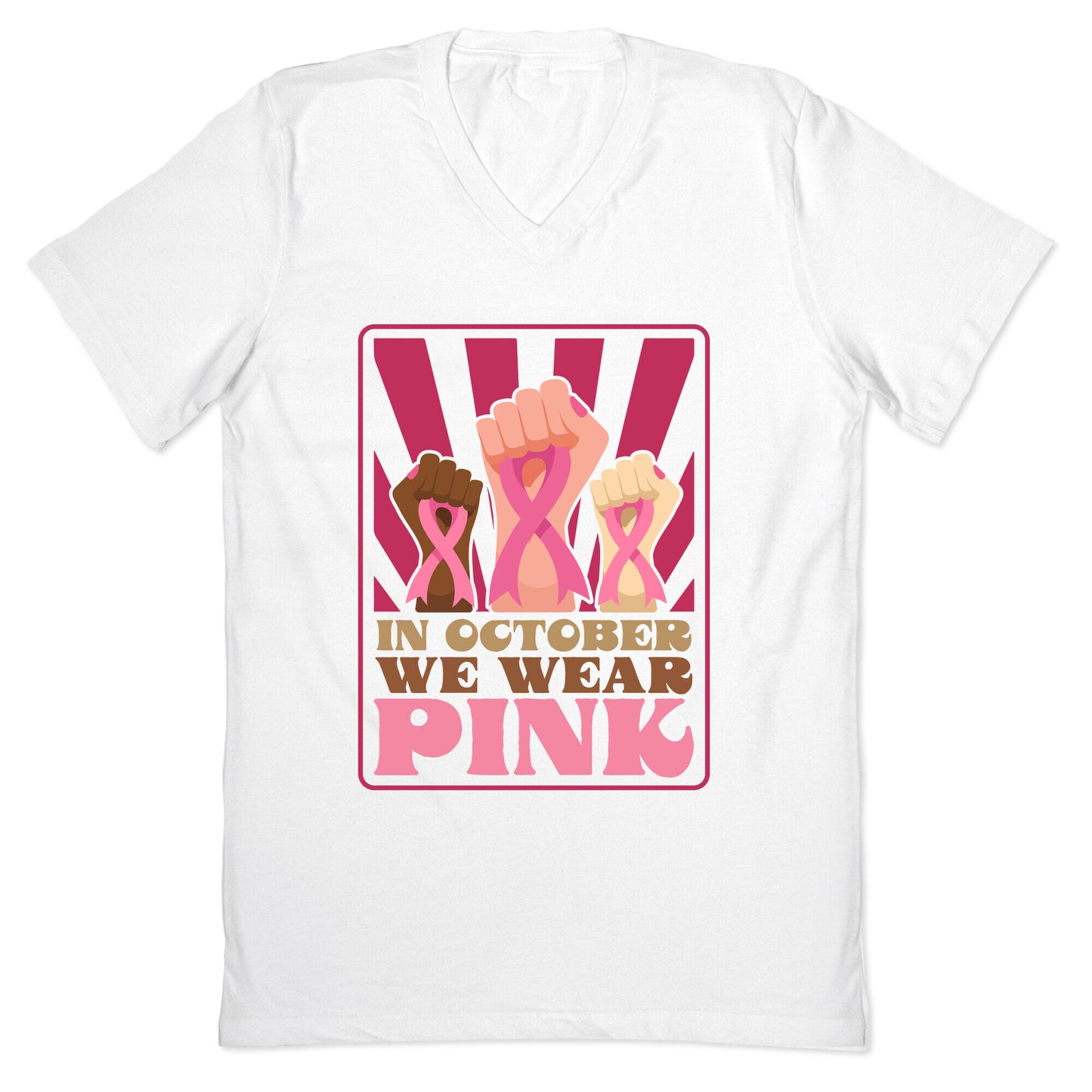 In October We Wear Pink V-Neck