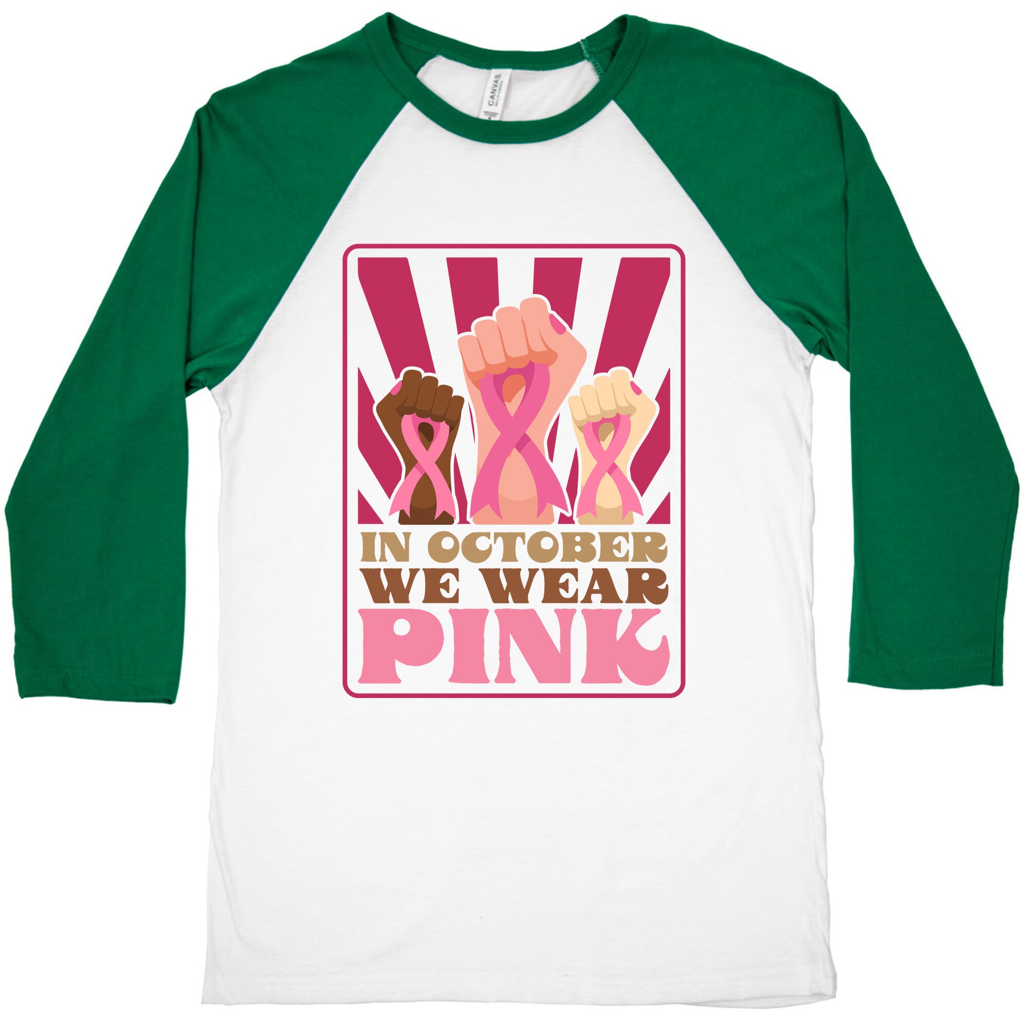 In October We Wear Pink Baseball Tee