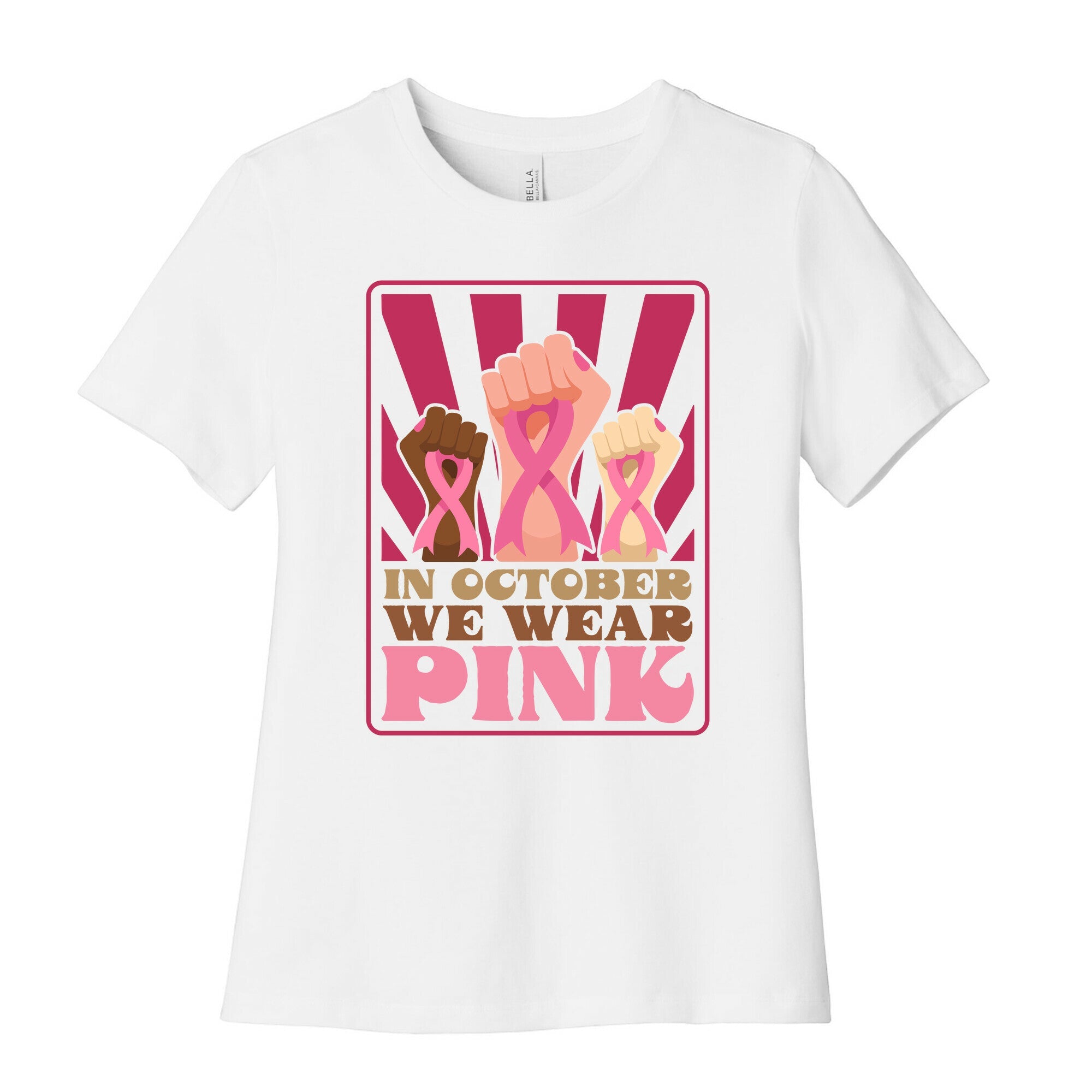 In October We Wear Pink Womens Cotton Tee