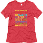 Harris Walz Not Aspiring To Be Humble Womens Triblend Tee