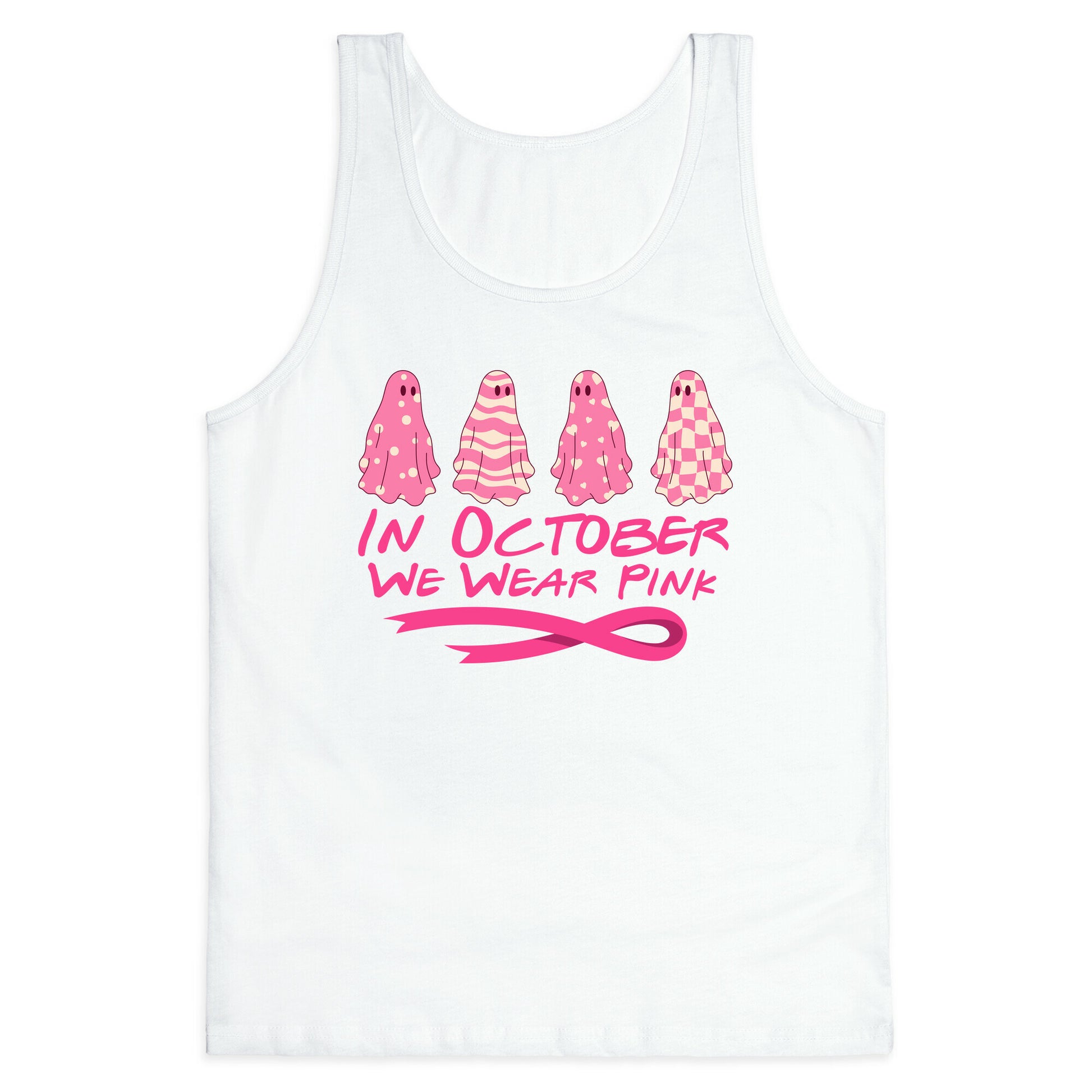 Ghost October Breast Cancer Awareness Tank Top
