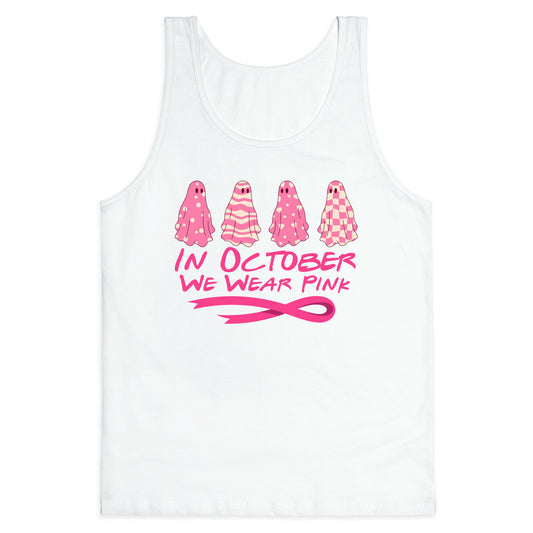 Ghost October Breast Cancer Awareness Tank Top