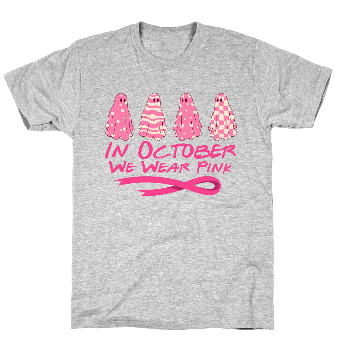 Ghost October Breast Cancer Awareness T-Shirt