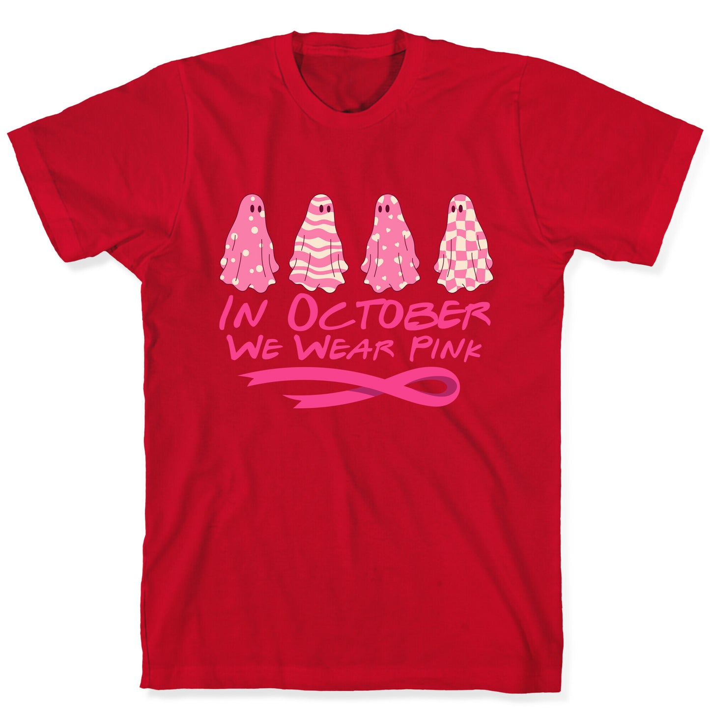 Ghost October Breast Cancer Awareness T-Shirt