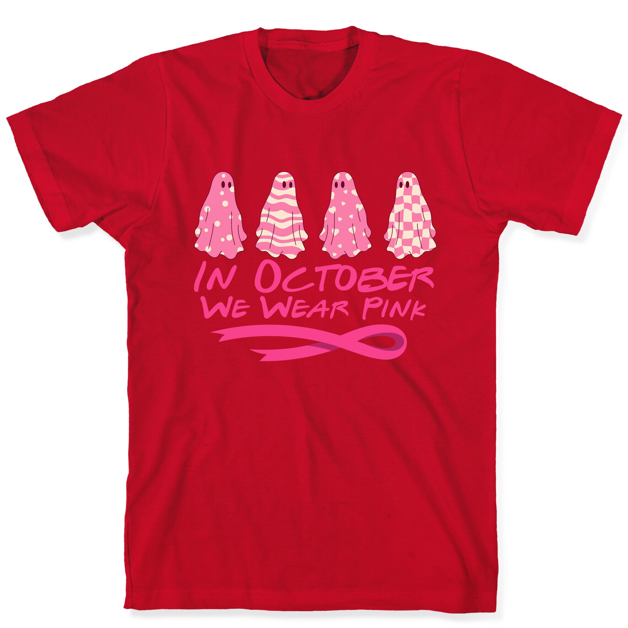 Ghost October Breast Cancer Awareness T-Shirt