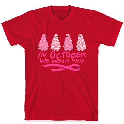 Ghost October Breast Cancer Awareness T-Shirt