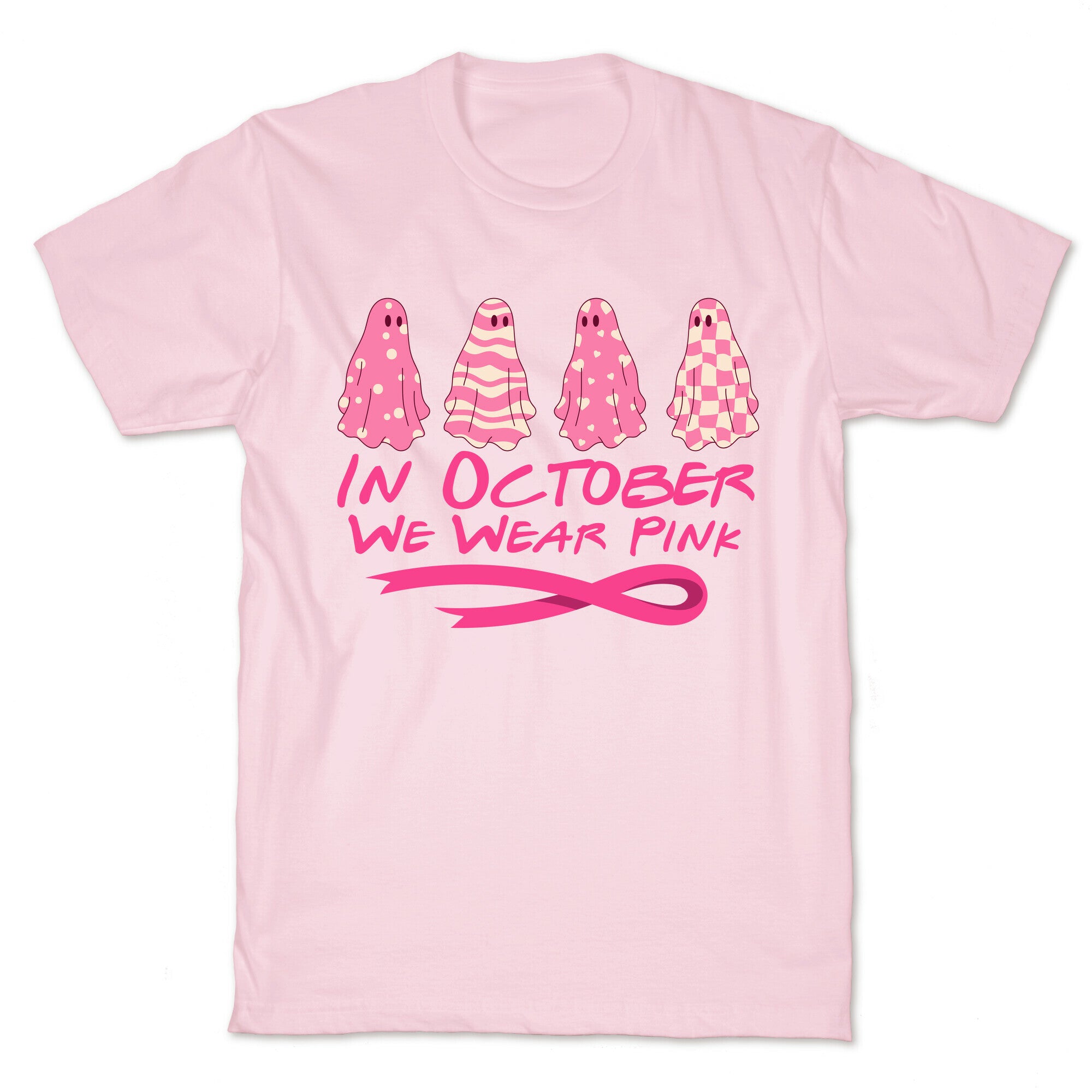 Ghost October Breast Cancer Awareness T-Shirt