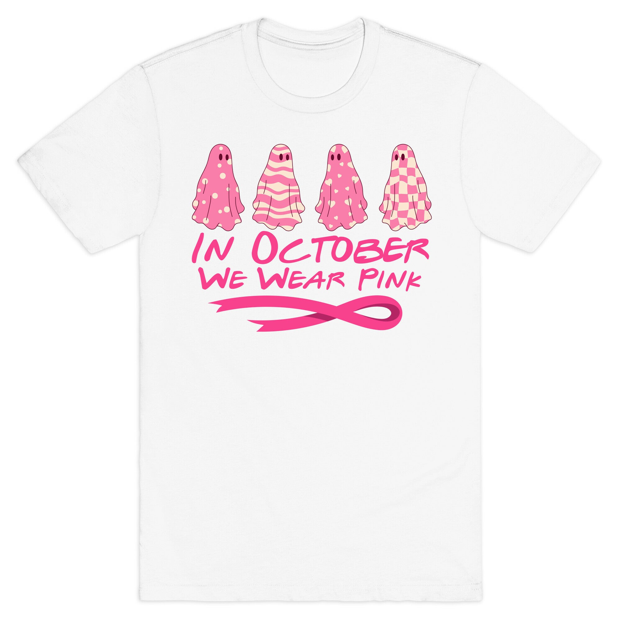 Ghost October Breast Cancer Awareness T-Shirt