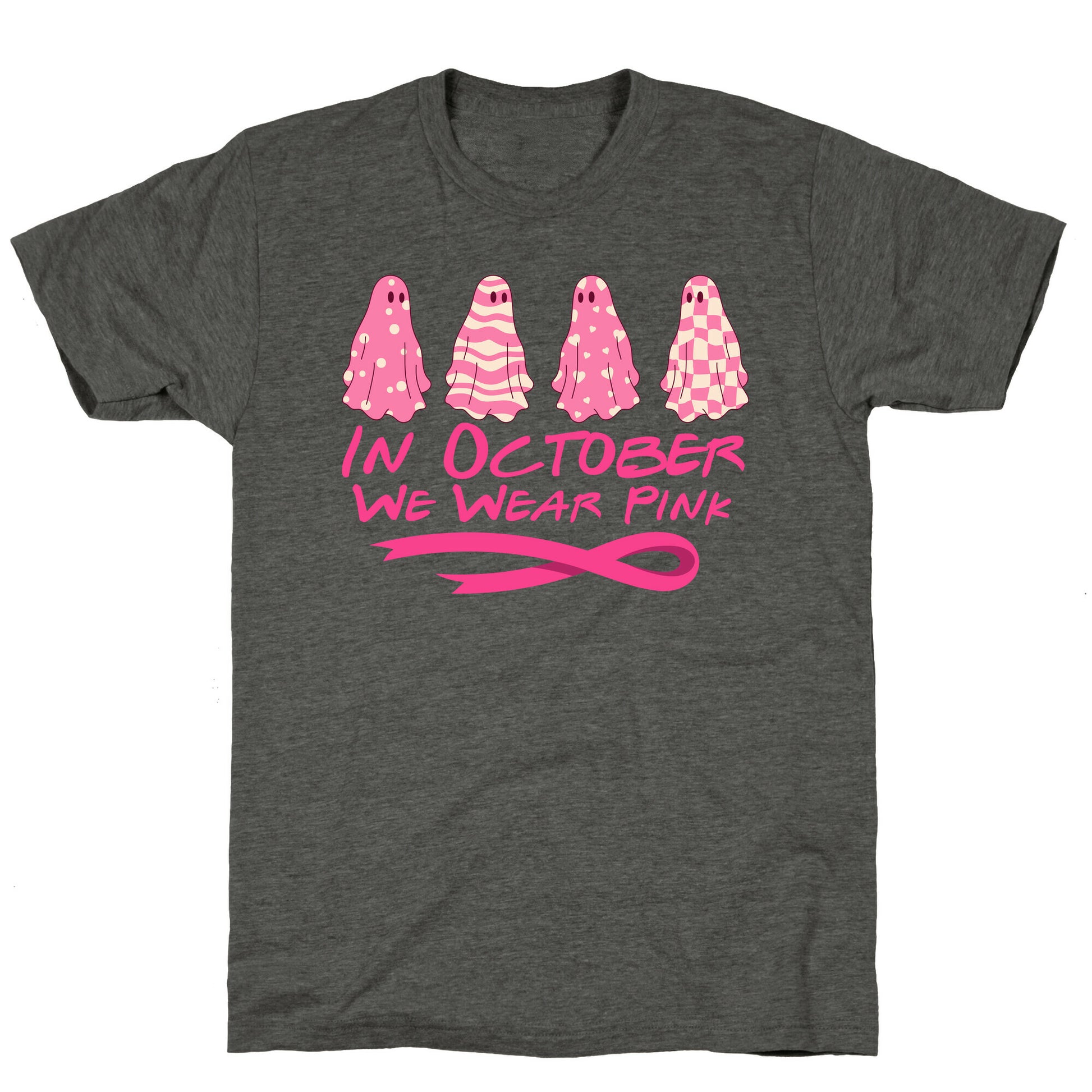 Ghost October Breast Cancer Awareness Unisex Triblend Tee