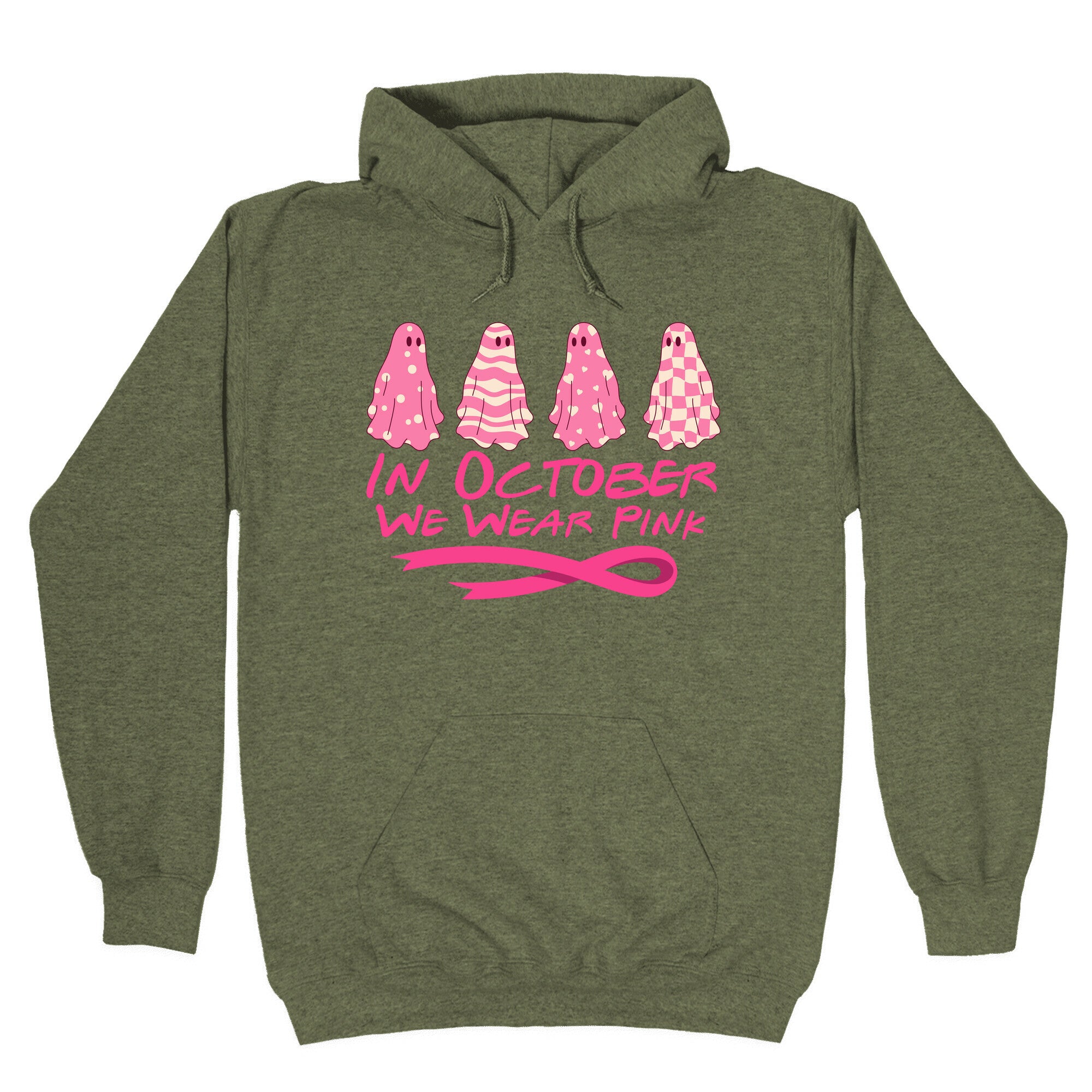 Ghost October Breast Cancer Awareness Hoodie