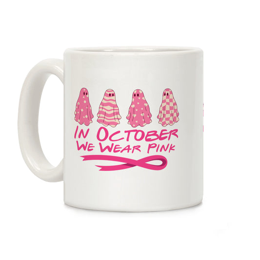 Ghost October Breast Cancer Awareness Coffee Mug