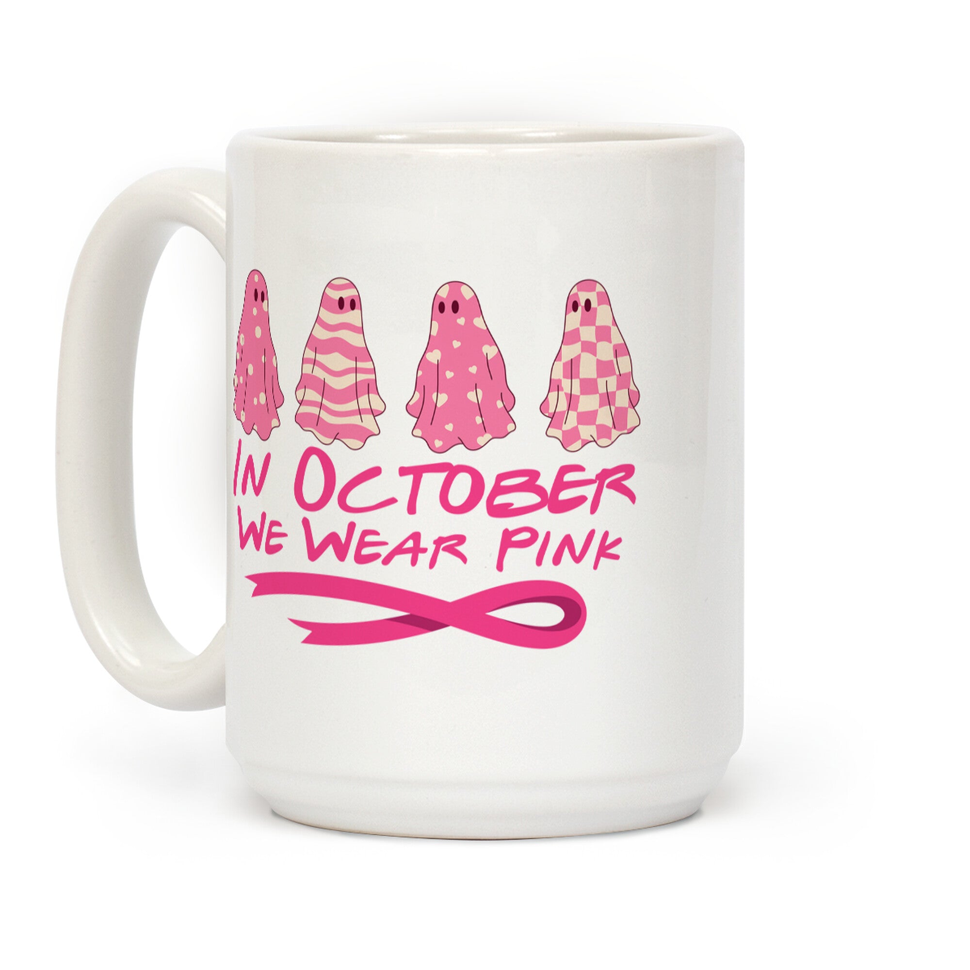 Ghost October Breast Cancer Awareness Coffee Mug