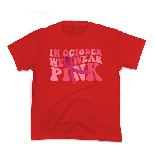 Pink Ribbon Breast Cancer Awareness Kids Tee