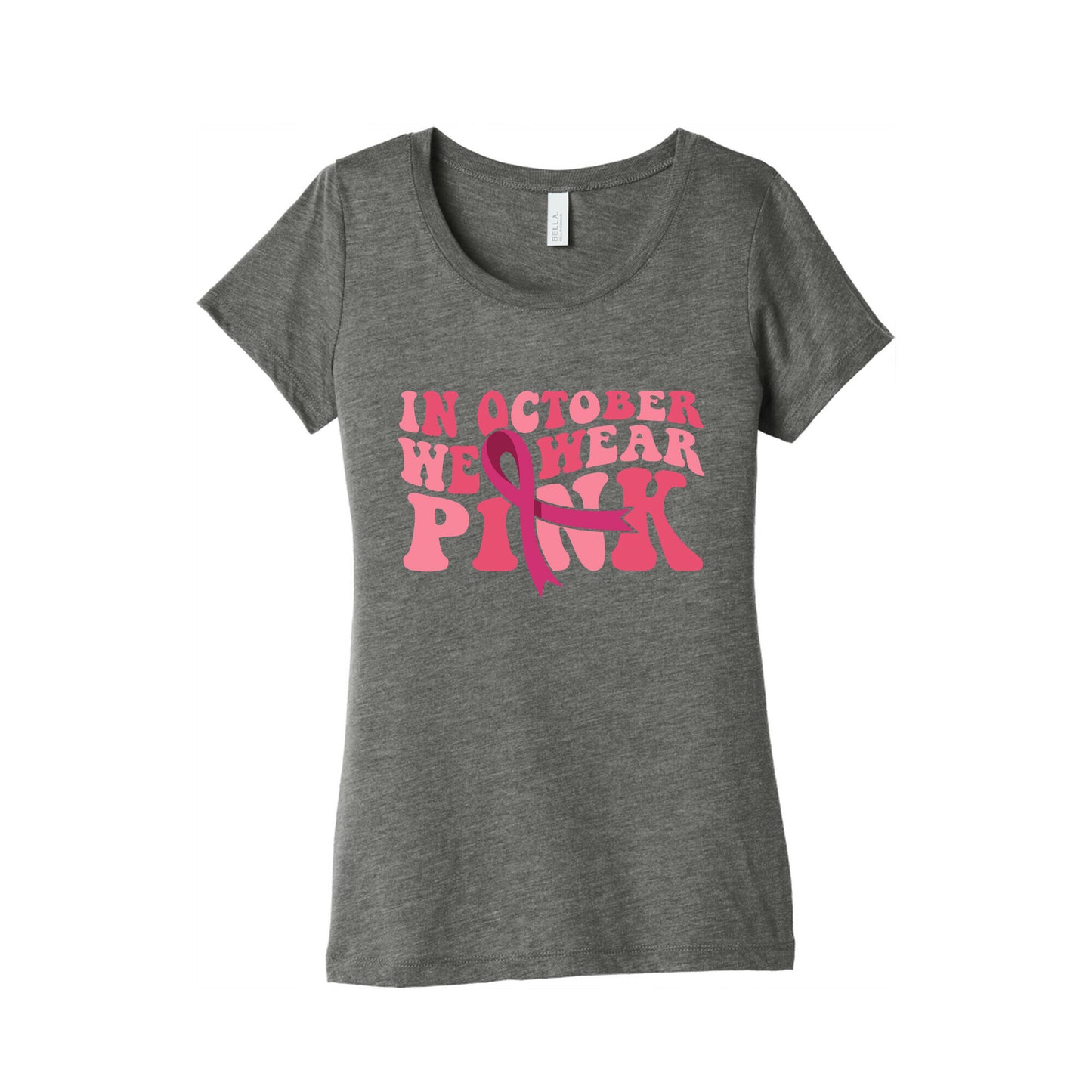 Pink Ribbon Breast Cancer Awareness Womens Triblend Tee