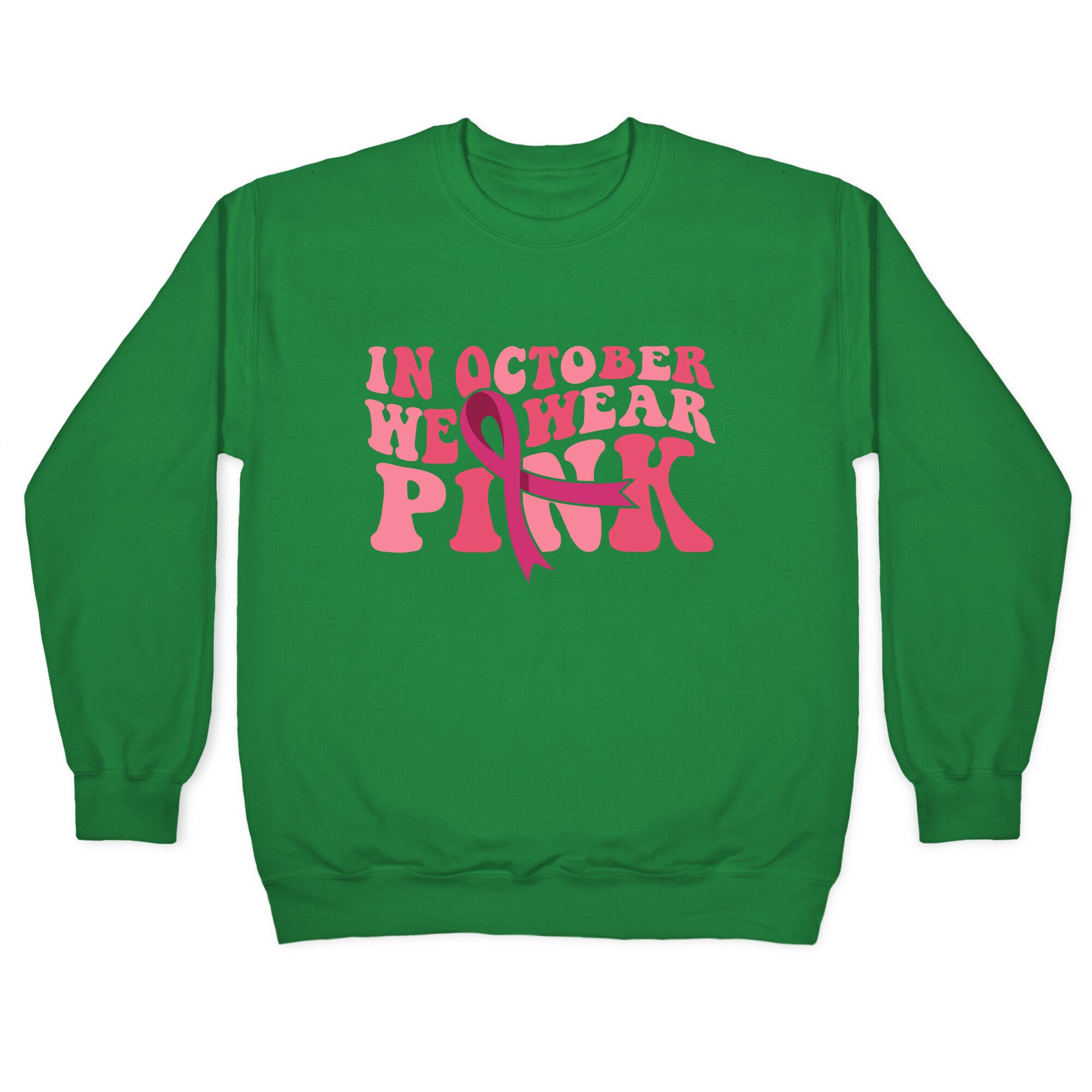 Pink Ribbon Breast Cancer Awareness Crewneck Sweatshirt