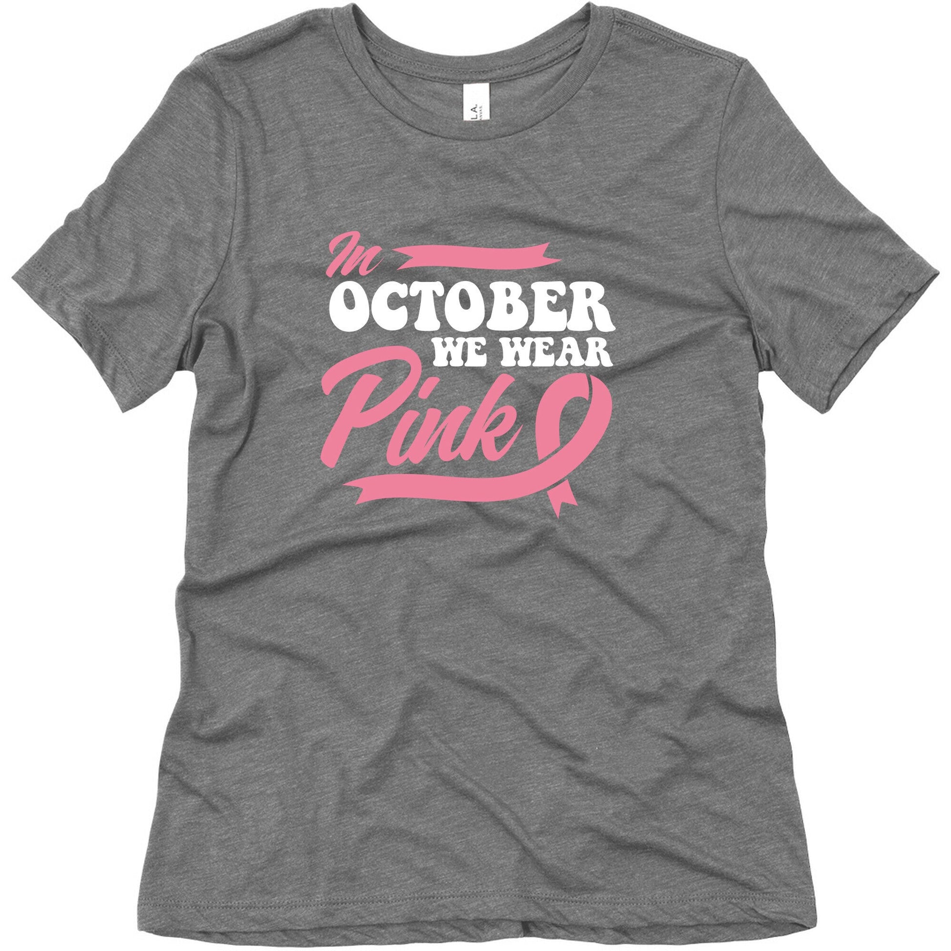 October Pink Breast Cancer Awareness Womens Triblend Tee