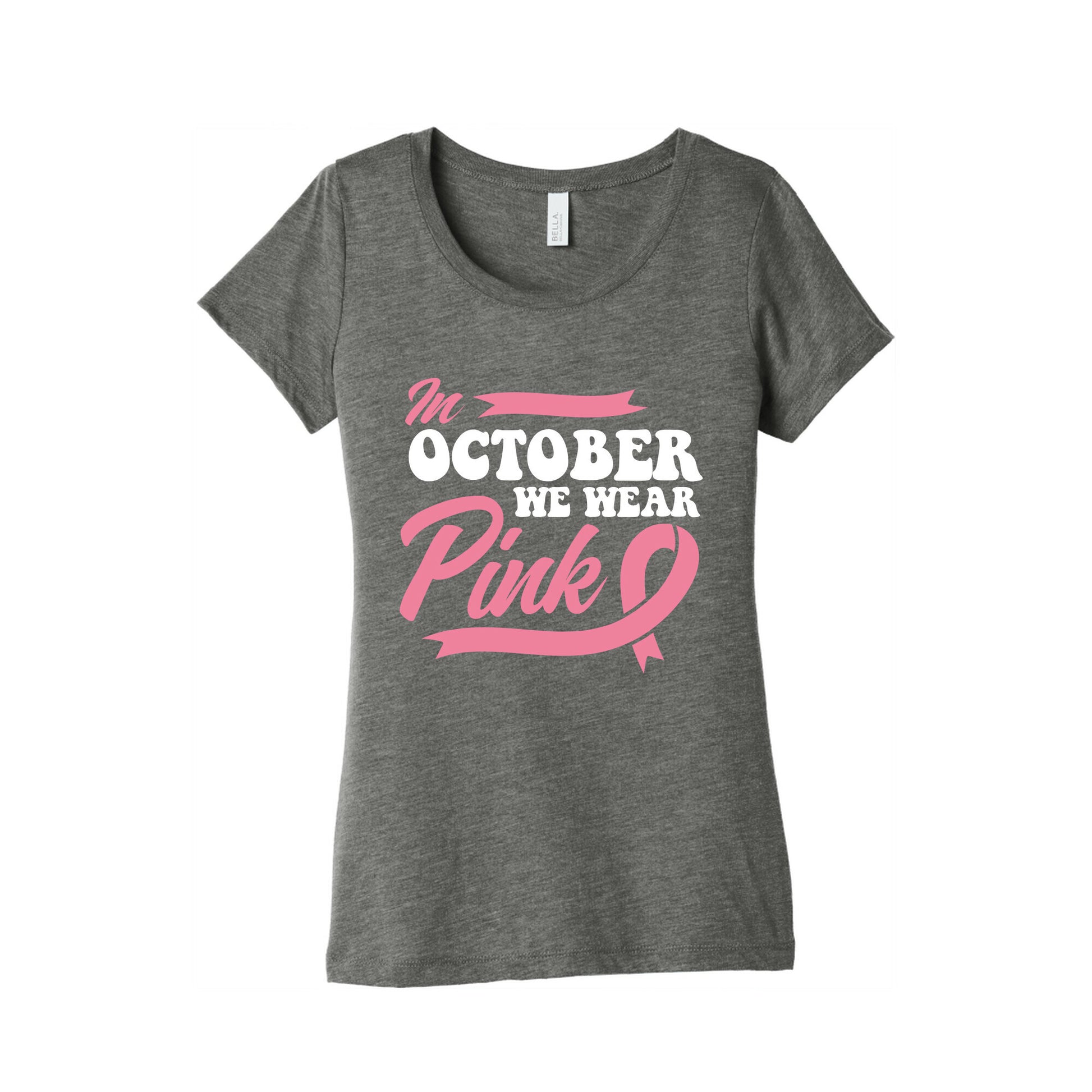 October Pink Breast Cancer Awareness Womens Triblend Tee