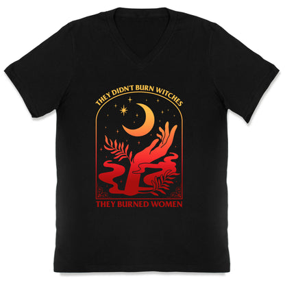 They Didnt Burn Witches They Burned Women V-Neck