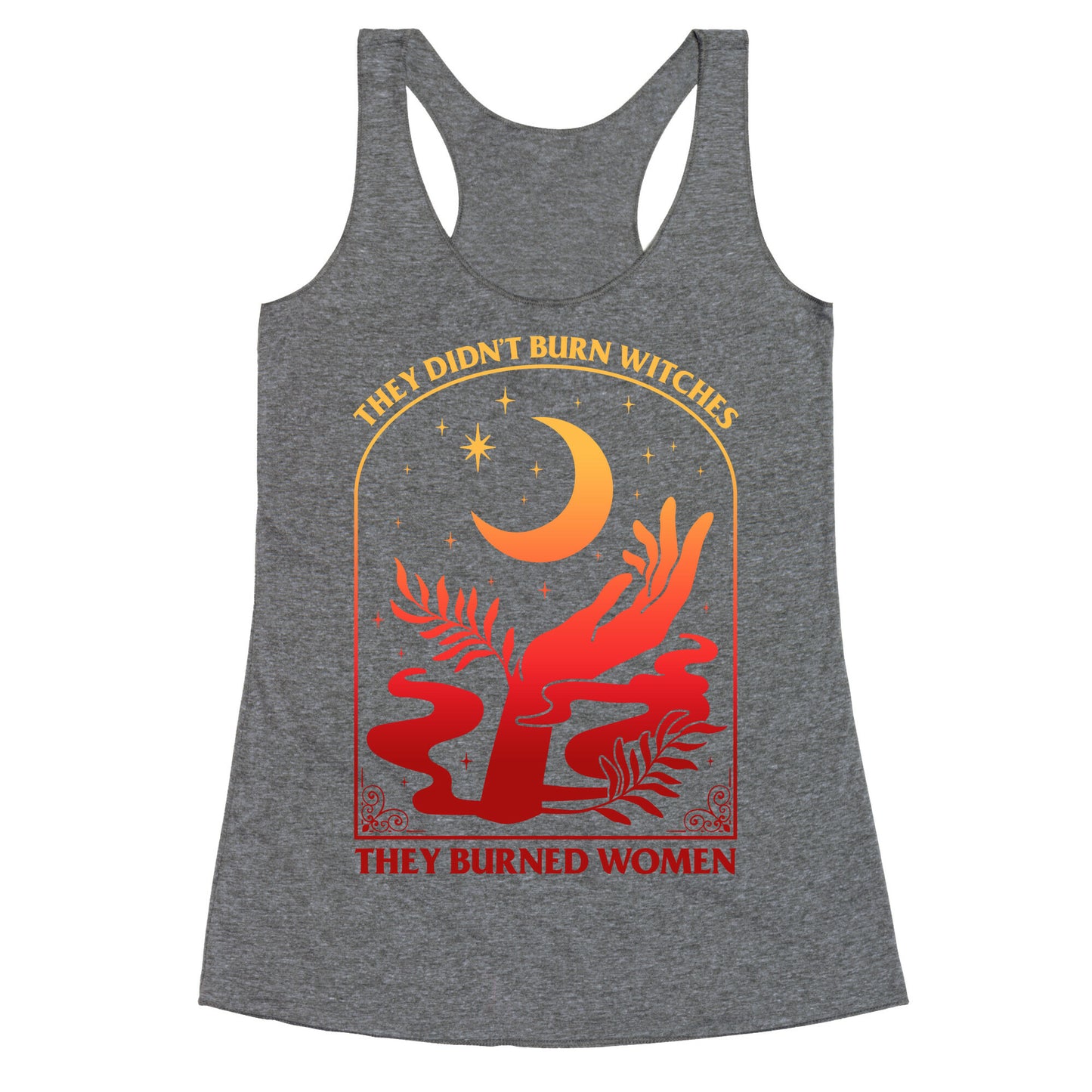 They Didnt Burn Witches They Burned Women Racerback Tank