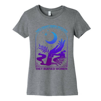 Didnt Burn Witches They Burned Women  Womens Cotton Tee