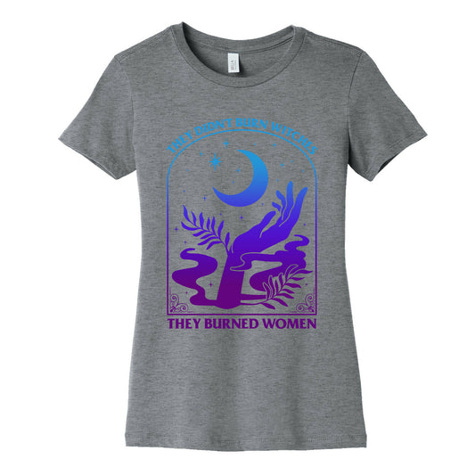 Didnt Burn Witches They Burned Women  Womens Cotton Tee