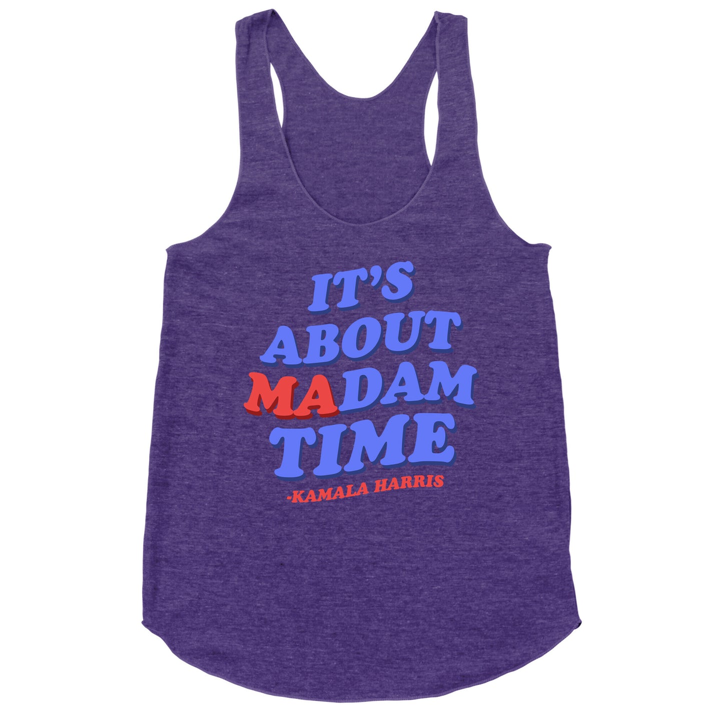 Its About Madam Time Harris Racerback Tank