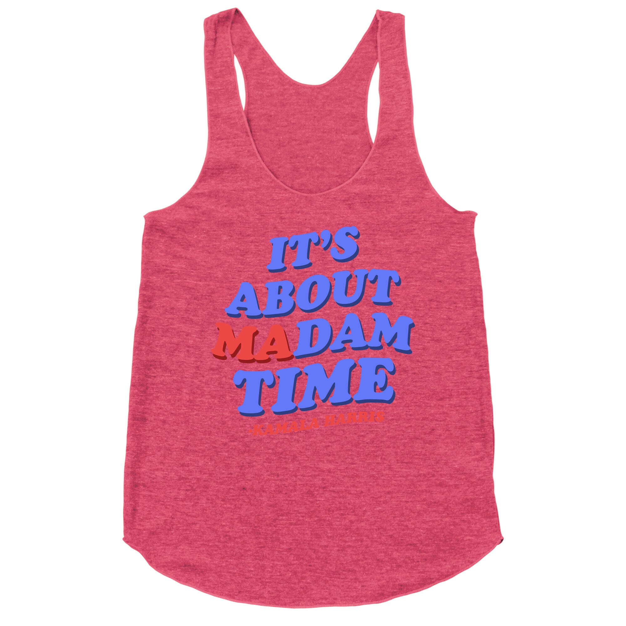 Its About Madam Time Harris Racerback Tank
