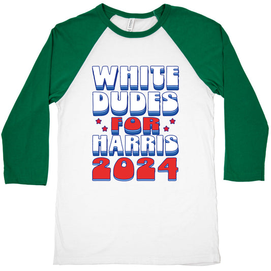 White Dudes for Harris Baseball Tee