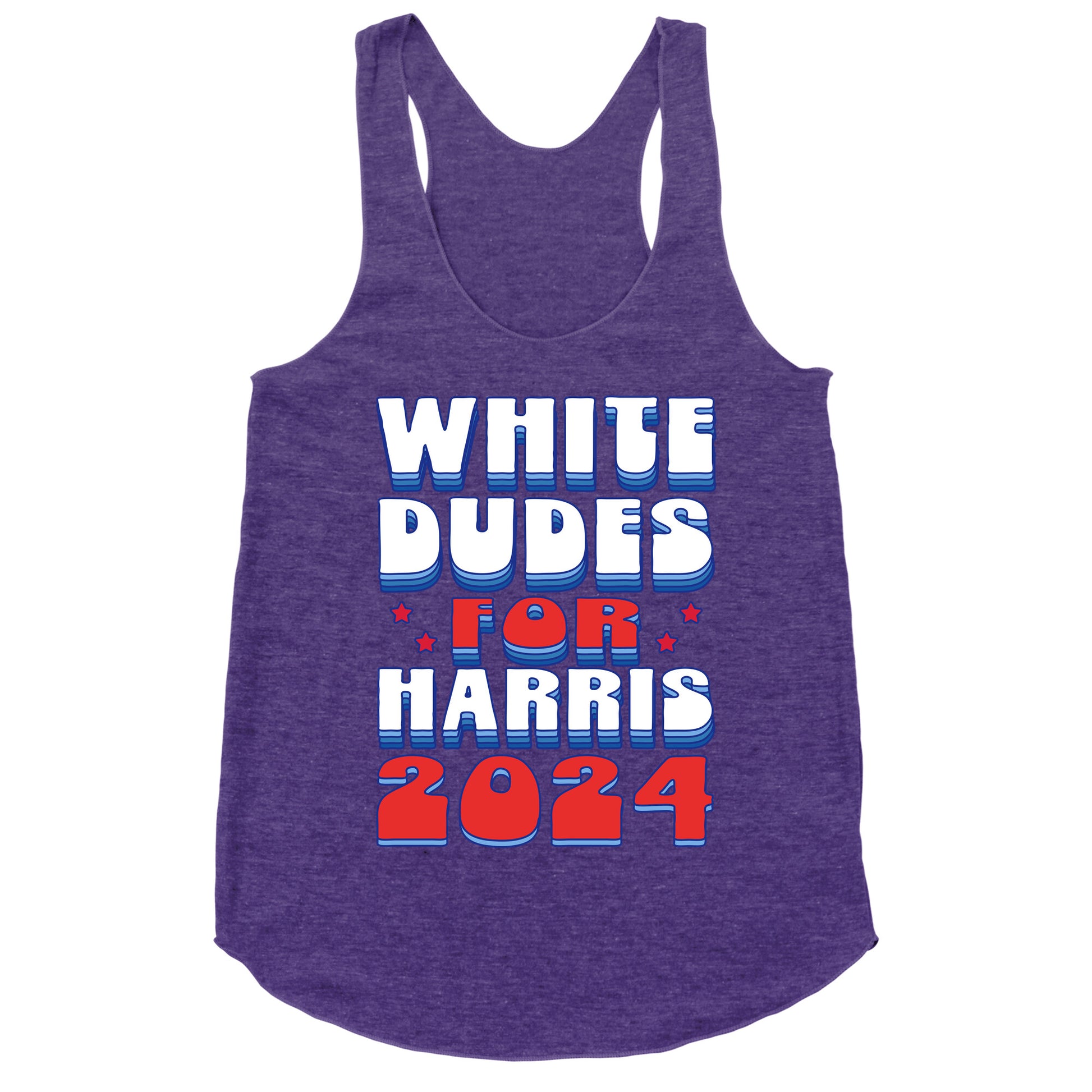 White Dudes for Harris Racerback Tank