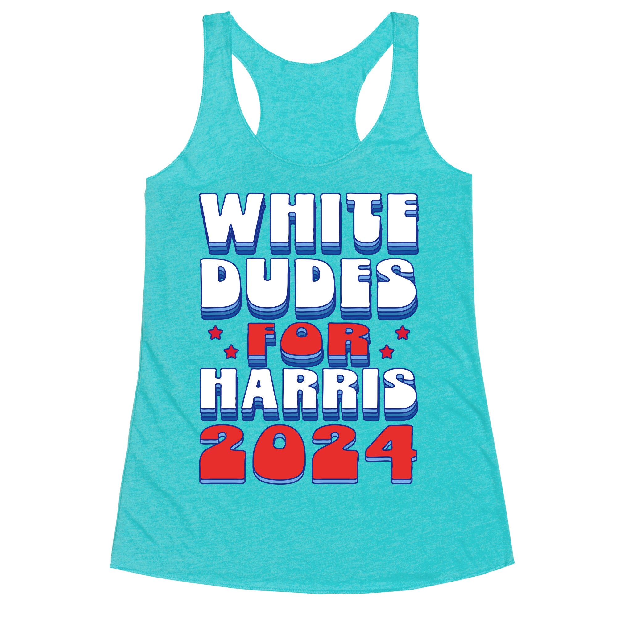 White Dudes for Harris Racerback Tank