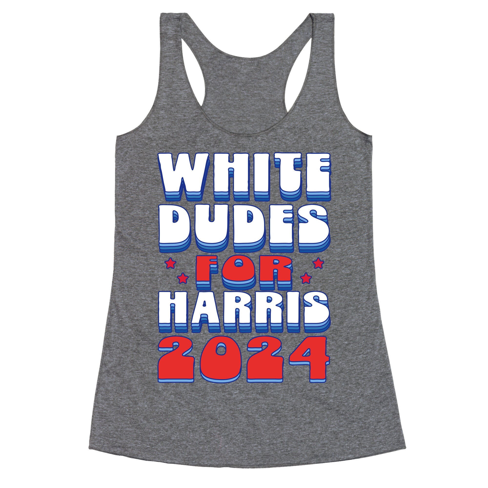 White Dudes for Harris Racerback Tank
