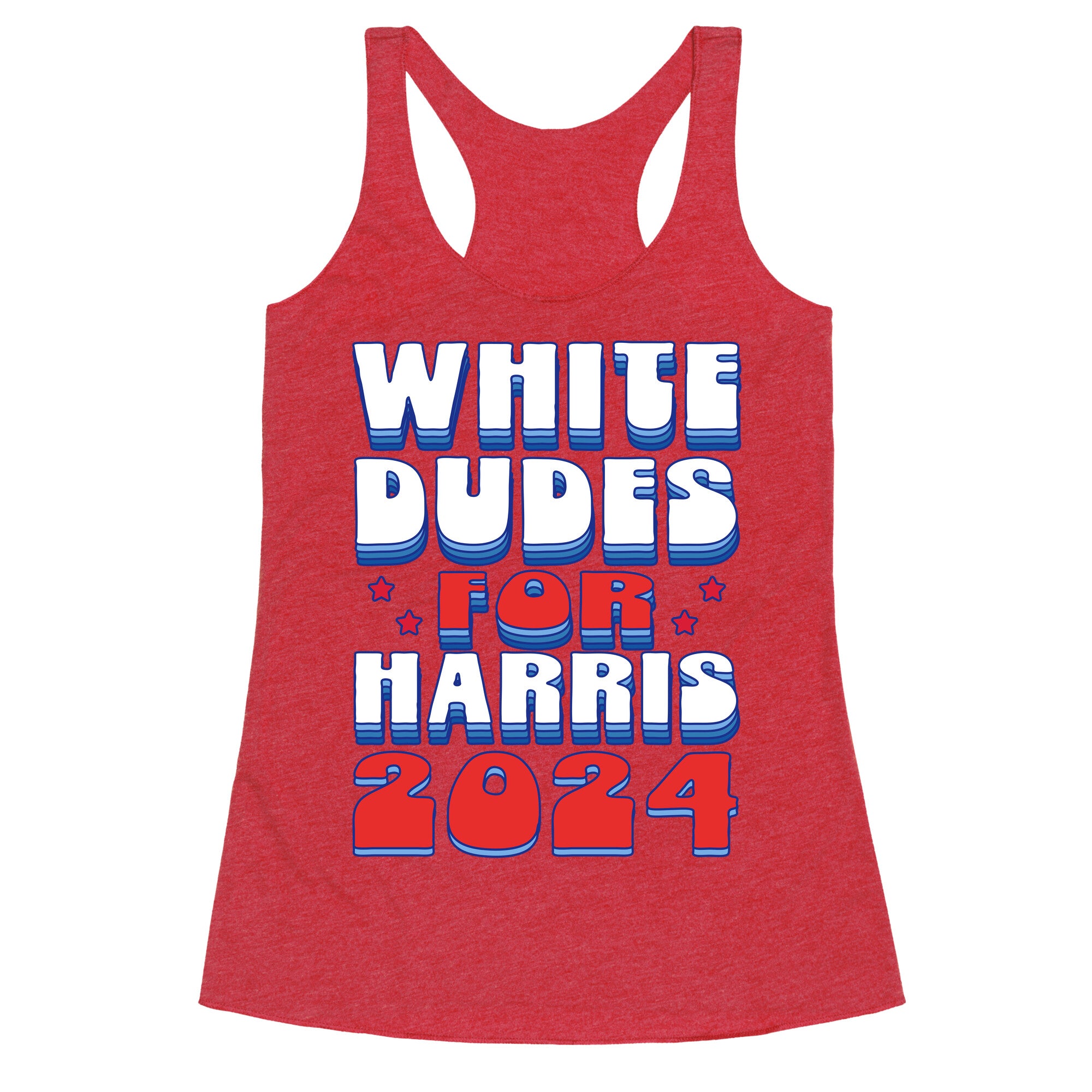 White Dudes for Harris Racerback Tank