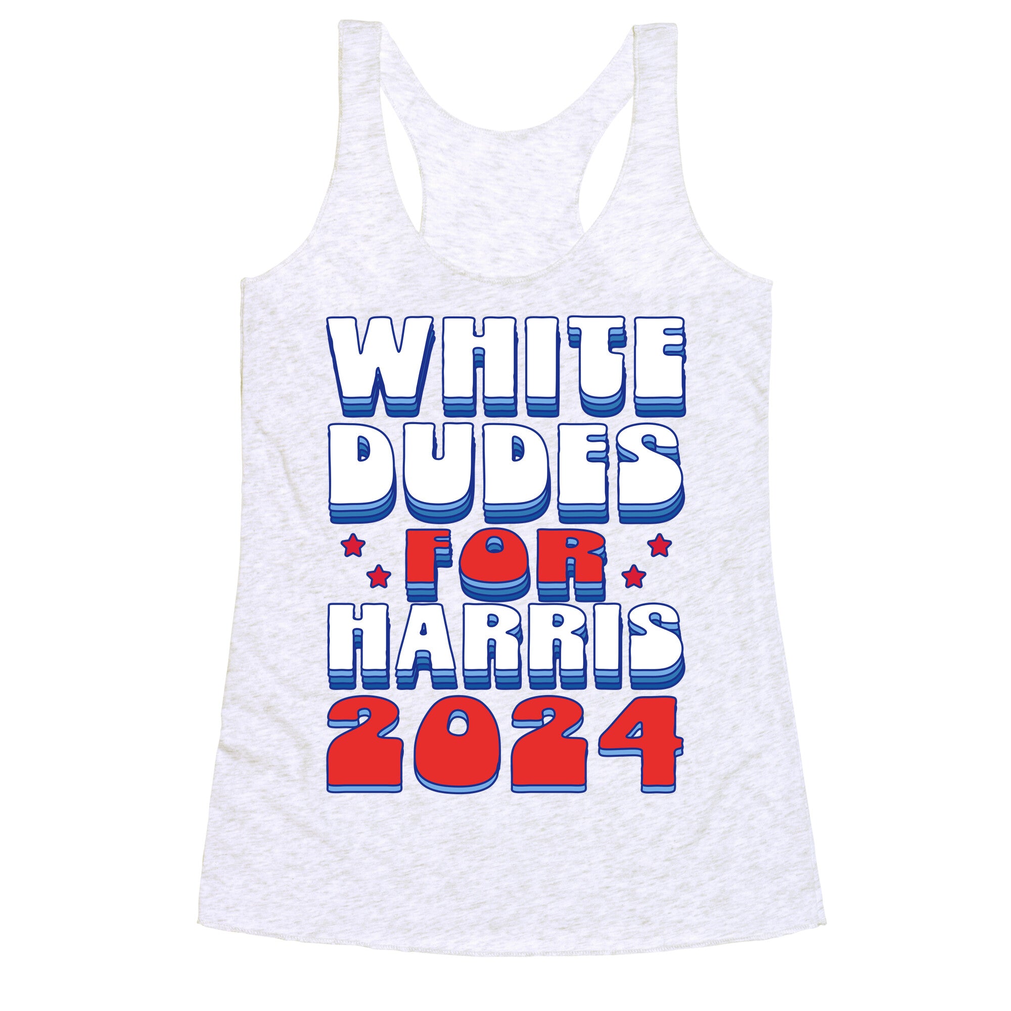 White Dudes for Harris Racerback Tank