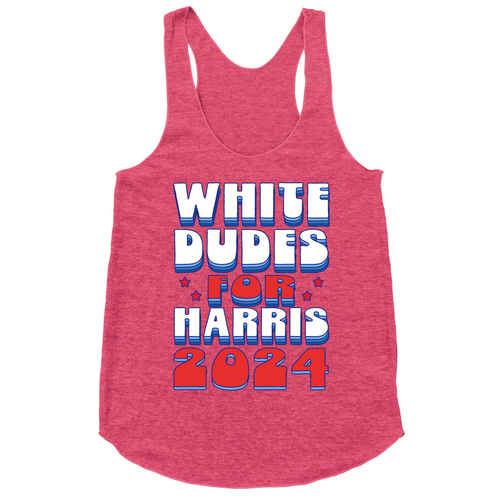 White Dudes for Harris Racerback Tank