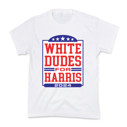 White Dudes for Harris 2024 Kids Tee