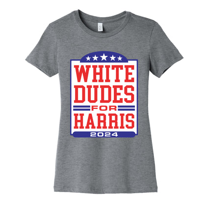 White Dudes for Harris 2024 Womens Cotton Tee