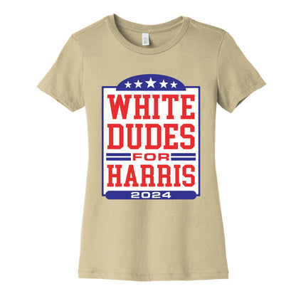 White Dudes for Harris 2024 Womens Cotton Tee