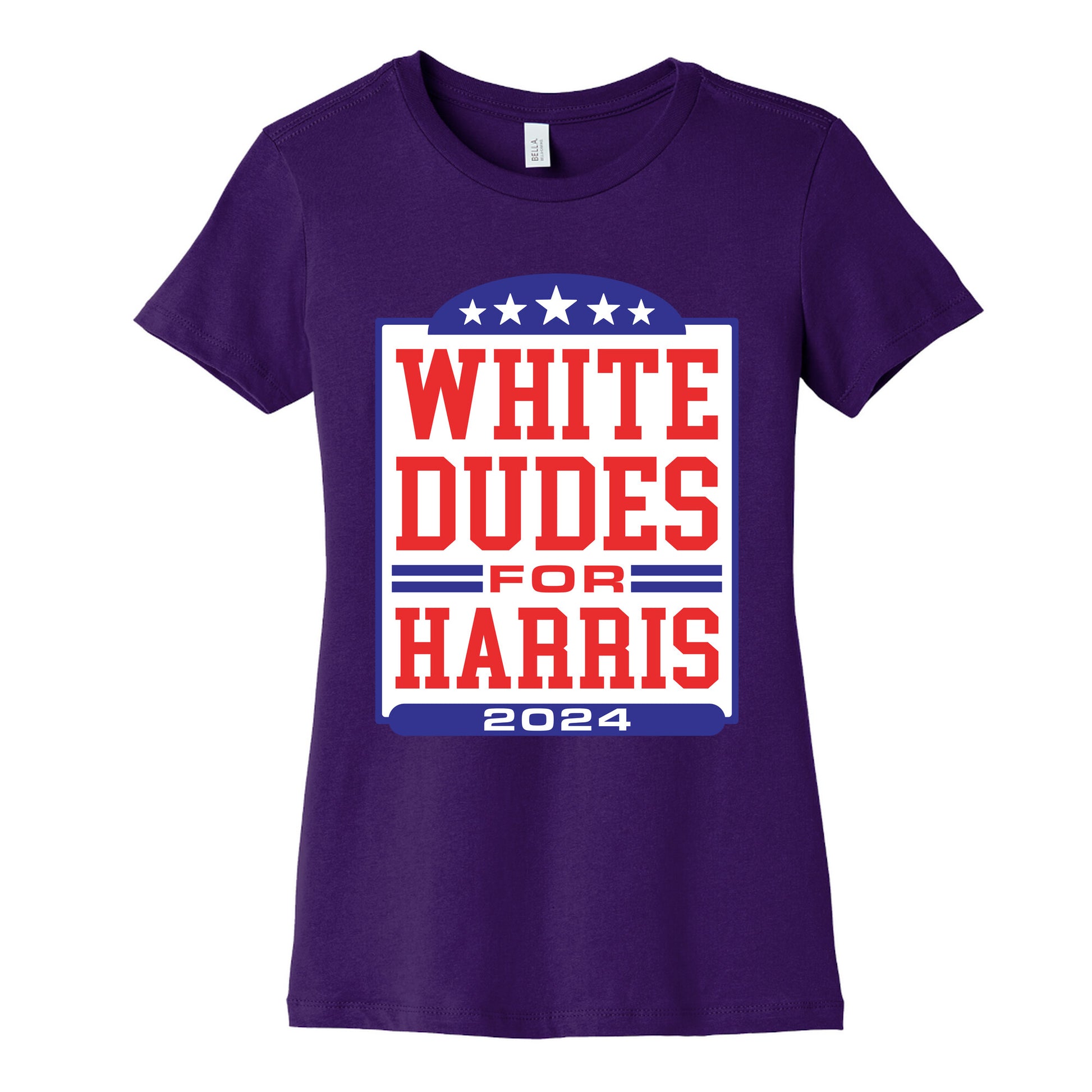 White Dudes for Harris 2024 Womens Cotton Tee