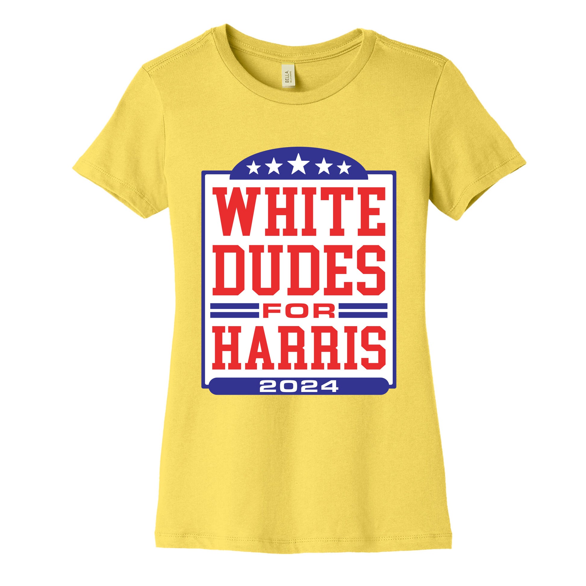 White Dudes for Harris 2024 Womens Cotton Tee