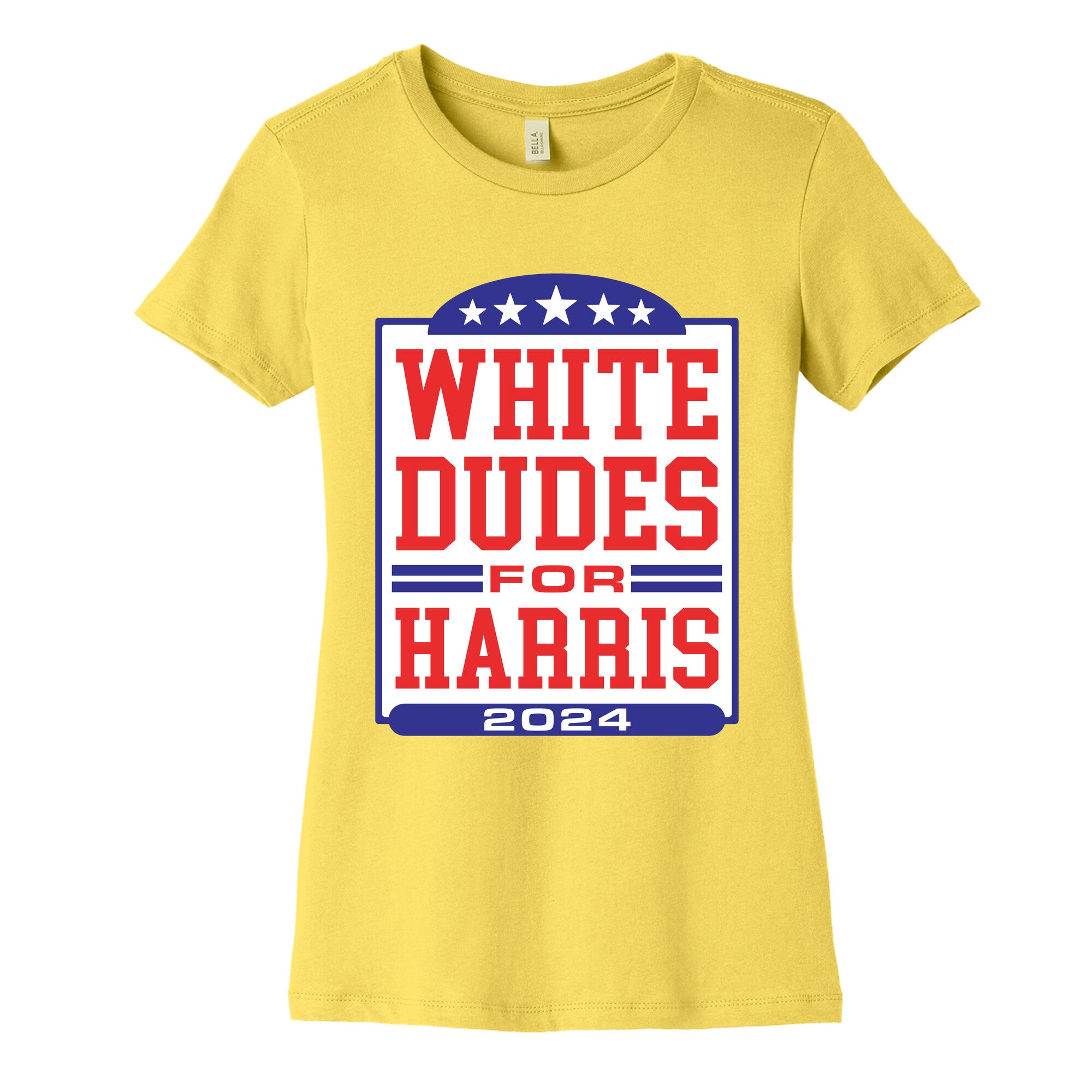 White Dudes for Harris 2024 Womens Cotton Tee
