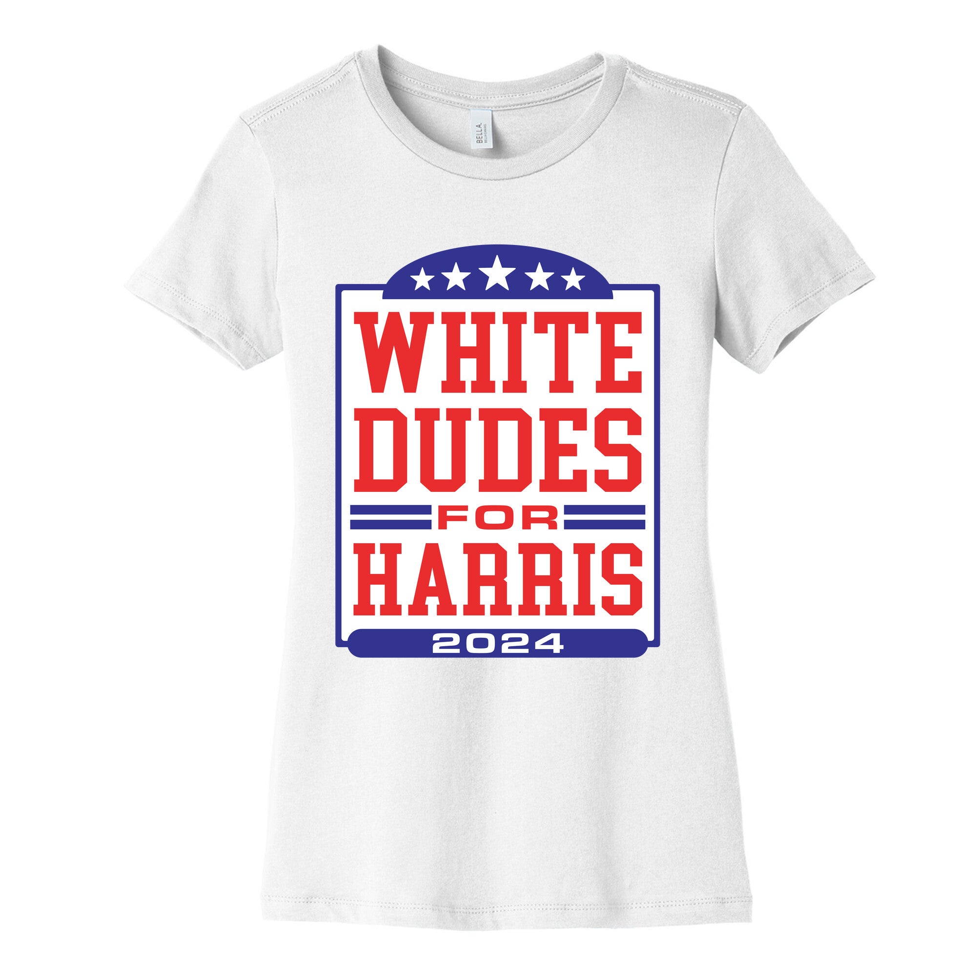 White Dudes for Harris 2024 Womens Cotton Tee