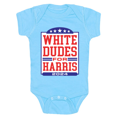White Dudes for Harris 2024 Baby One-Piece