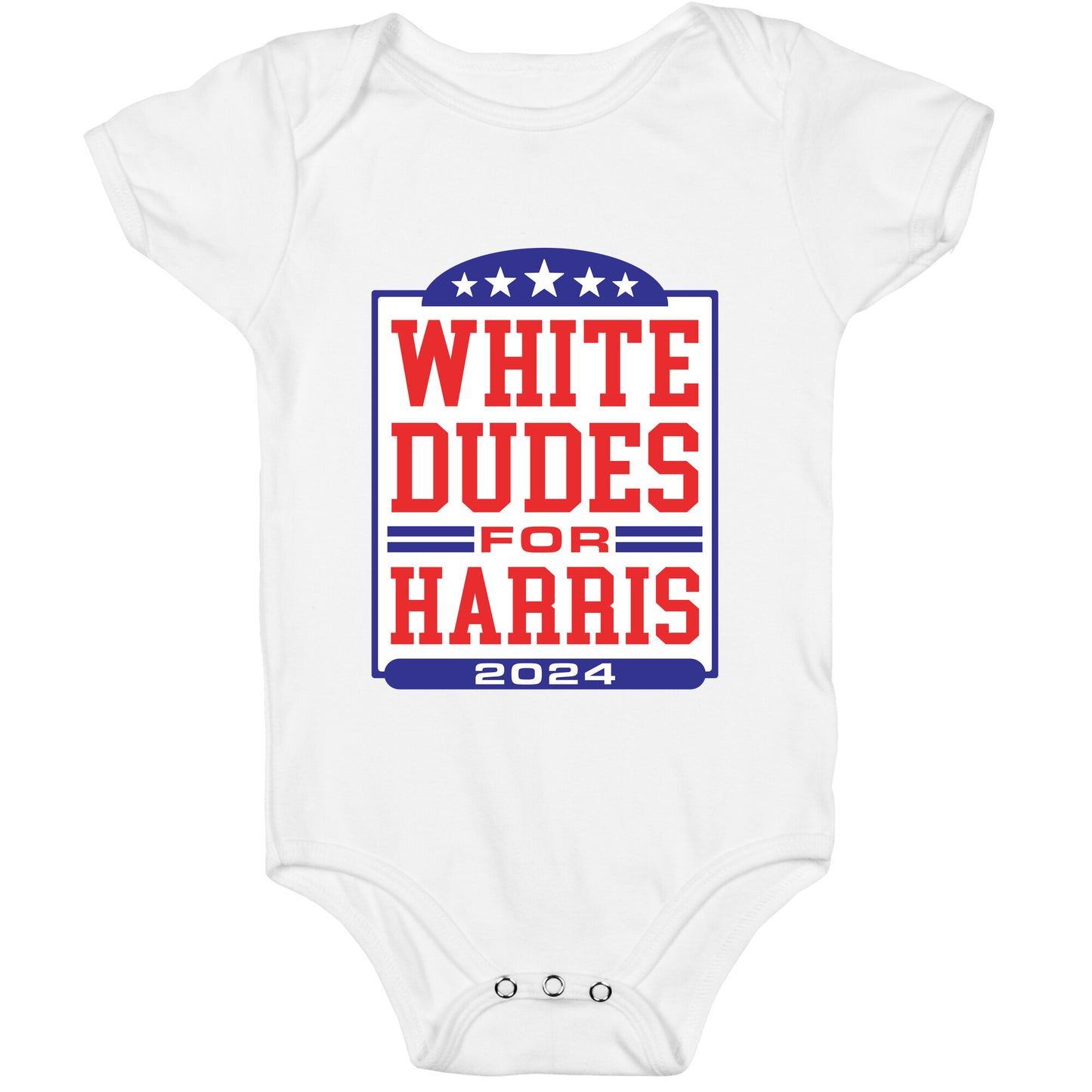 White Dudes for Harris 2024 Baby One-Piece