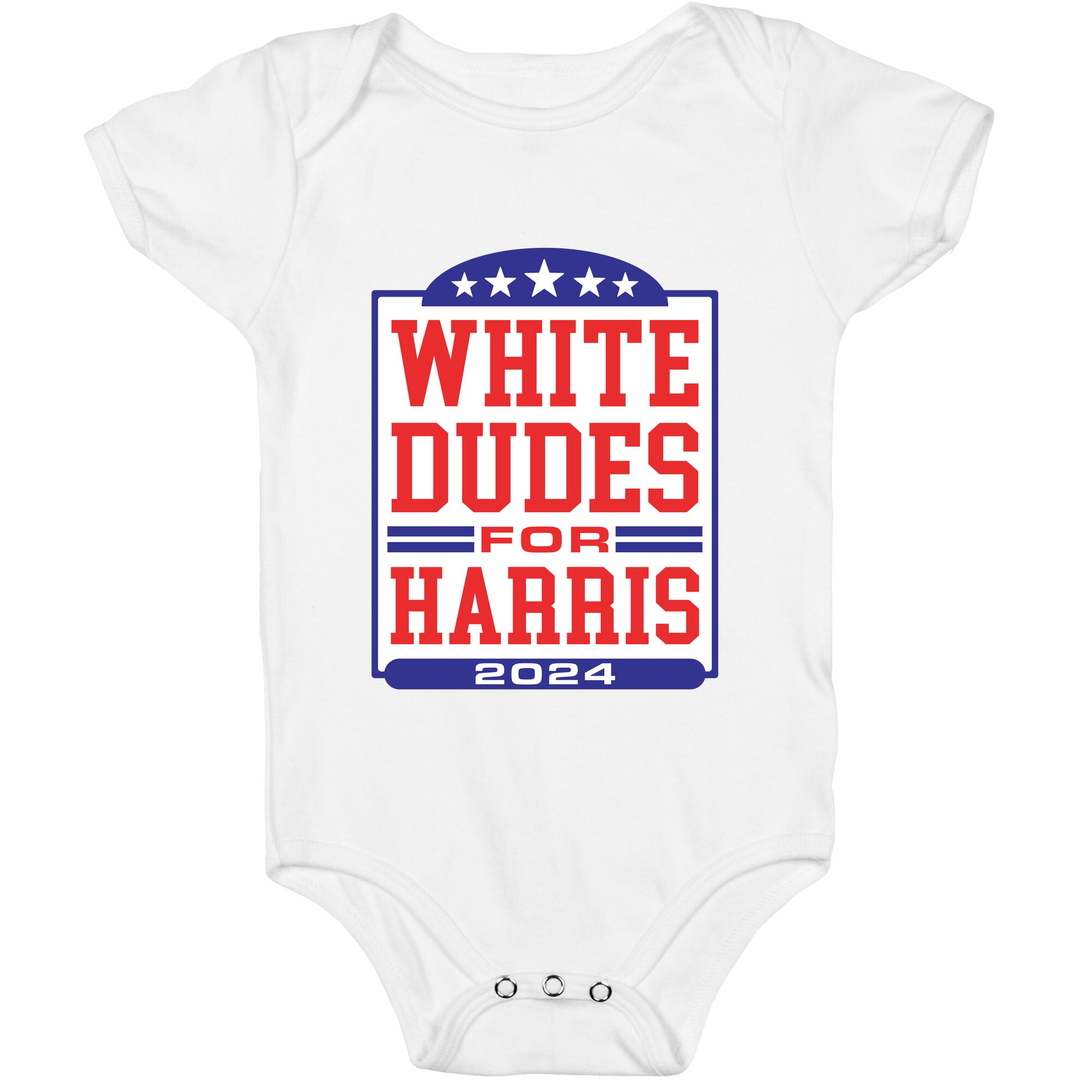 White Dudes for Harris 2024 Baby One-Piece